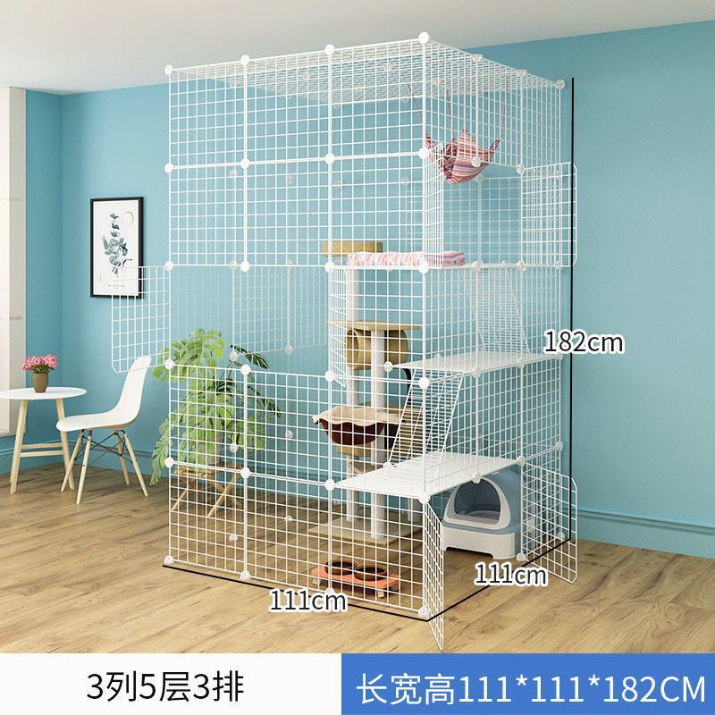 猫笼超大笼子大号别墅围栏可拼接猫爬架多层猫咪用品宠物家用