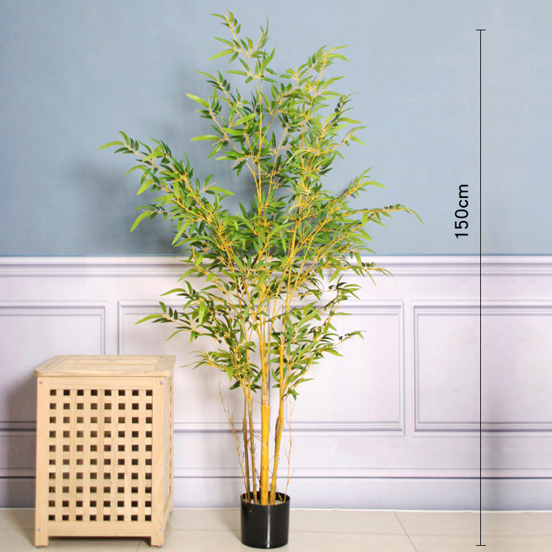 仿真竹子落地假竹树客厅仿真仙人掌绿植盆栽摆件大型植物盆景装饰