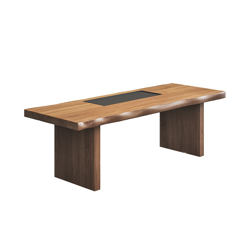 新中式实木茶桌会客家用客厅石头茶盘一体泡茶桌阳台办公全套招待