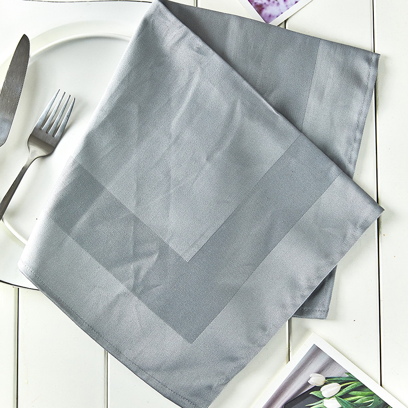 j6da50cm酒店餐厅口布棉酒吧台布纯黑色彩色餐巾布红酒杯