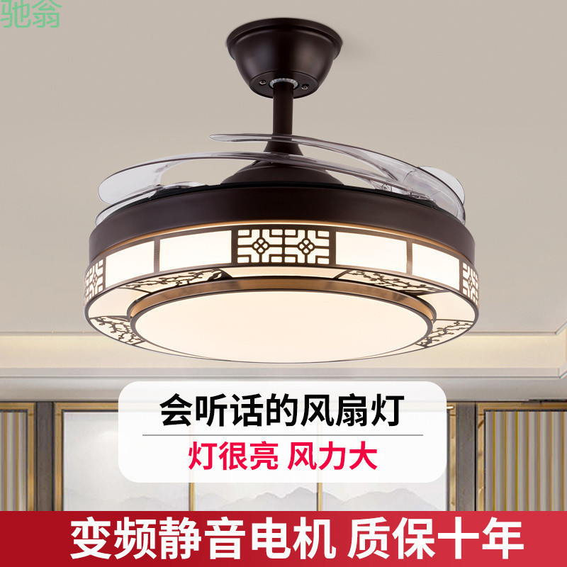 gk2新款带灯吊扇一体灯带风扇灯餐厅吊扇灯客厅电风扇吊灯现代中