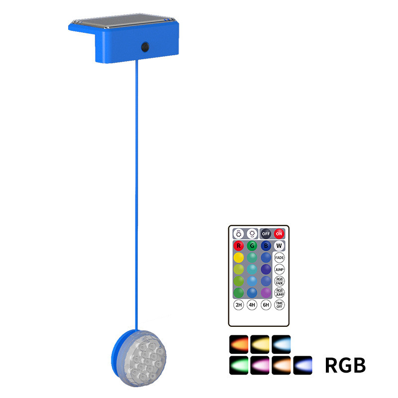 爆款太阳能泳池灯七彩水下2024led防水ip68新款水底灯