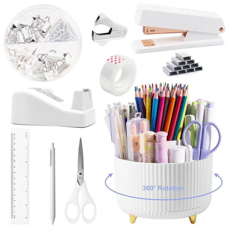 热销办公文具套装旋转笔筒桌面胶带起座钉器订书机套装,文具电教/文化用品/商务用品,文具套装/礼盒,淘宝优惠券,粉丝福利购,淘宝优惠卷