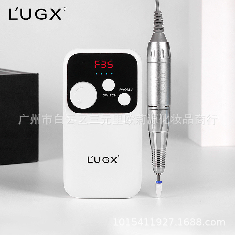 LUGX厂家便携式充电美甲打磨机35000转抛光去死皮卸指甲工具