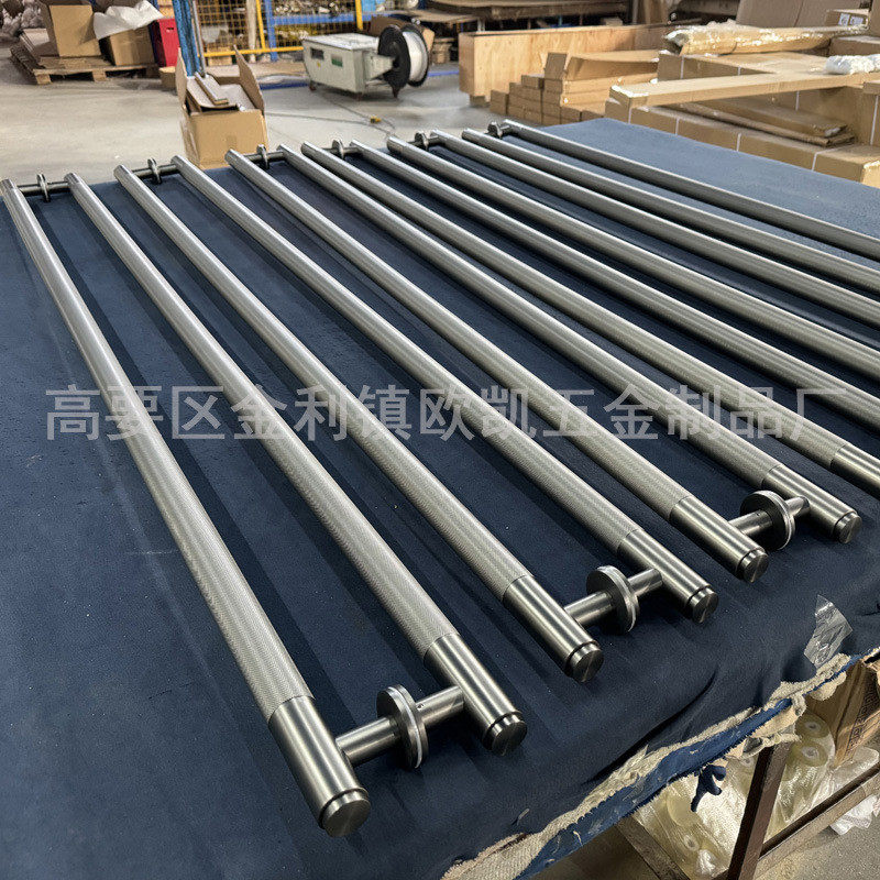 欧凯定制新中式不锈钢门把手加厚轻奢简约酒店别墅大门玻璃门拉手