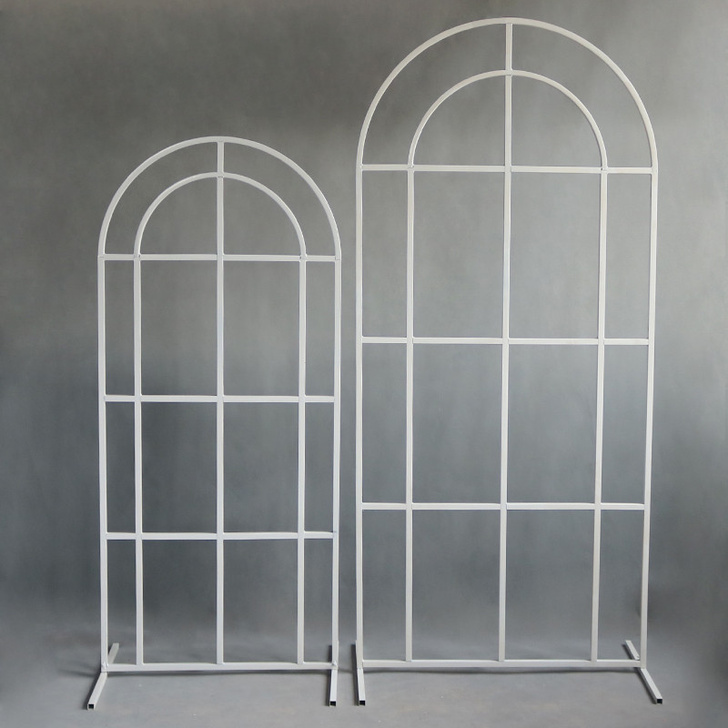 新款中式婚庆路引布置铁艺拱门道具森系婚礼装饰花田喜事屏风舞台