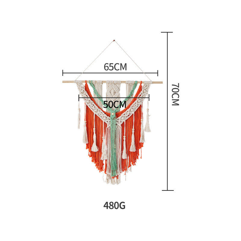 7y波西米亚挂毯拼色手工编织挂毯房间卧室床头墙面挂饰壁挂