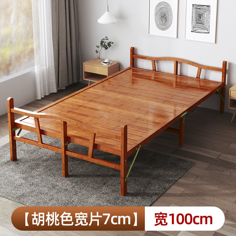 竹床折叠床单人双人租房家用简易床成人竹子小床午休实木硬板凉床