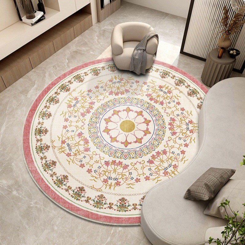 地毯客厅高级感结婚卧室房间大面积圆形铺厚地垫耐脏办公室商业整