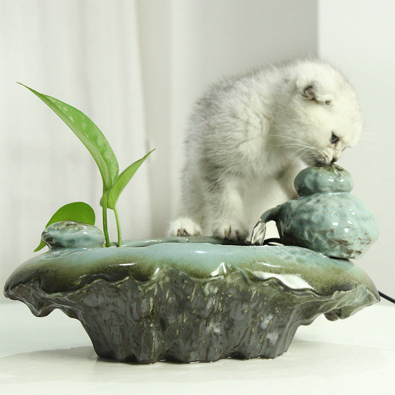 猫咪智能喷泉饮水机循环自动猫喝水碗爆款宠物陶瓷用品创意