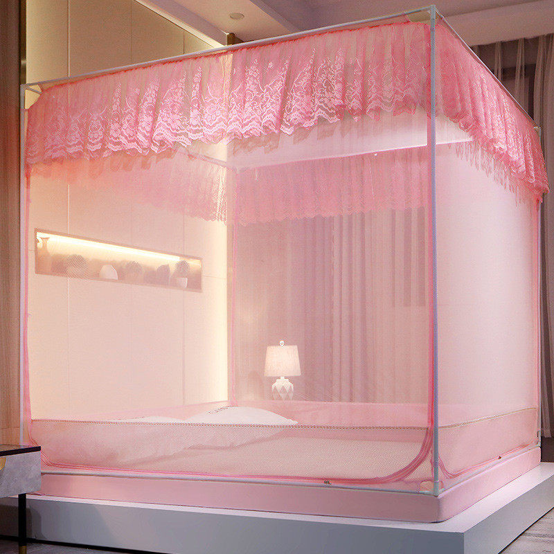 70yf套床垫蚊帐三门公主风无底儿童防摔1.5m1.8x2乘两米二拉链床