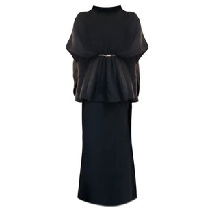 大码胖妹妹高级感韩版气质斗篷高领显瘦毛衣女春秋套装