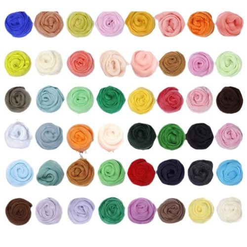 厂家戳戳乐羊毛毡70s羊毛毡多种颜色现货羊毛毡批发材料包手工diy