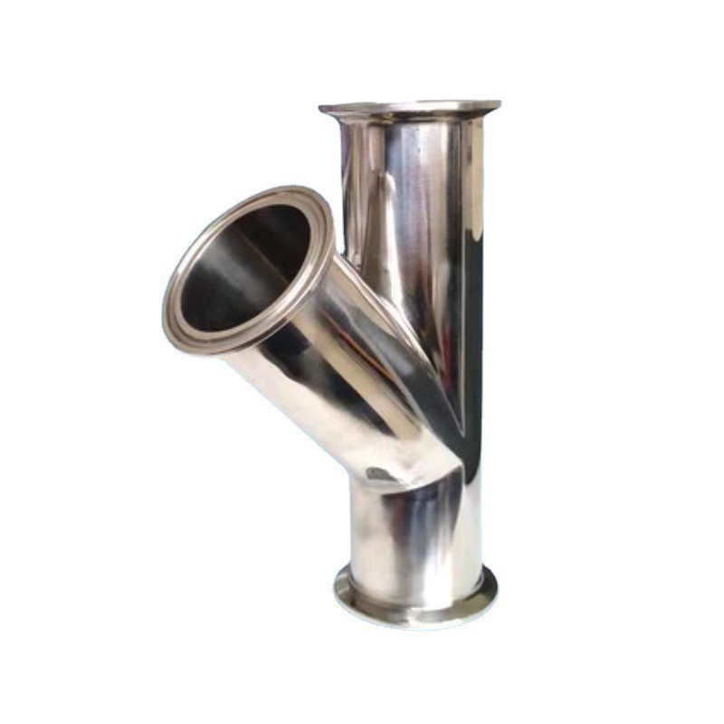 304卫生级快装y型三通/定制斜三通/快装三通/需镜面/不锈钢管件