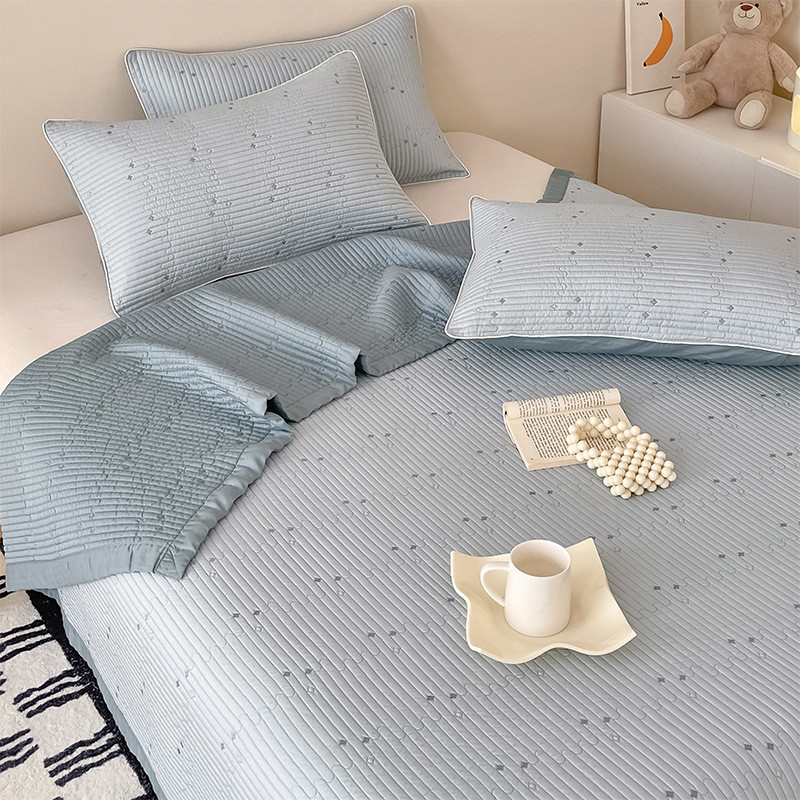 夏季双面天丝床盖榻榻米四季通用棉炕单床单三件套2024新款夹