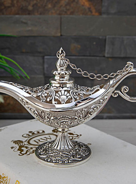 欧式神灯复古神灯镂空阿拉丁创意金属工艺品家居装饰摆件外贸