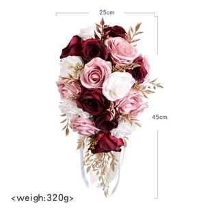 欧式婚礼新娘手捧花水滴仿真花瀑布婚纱拍照手拿花婚庆布置花艺