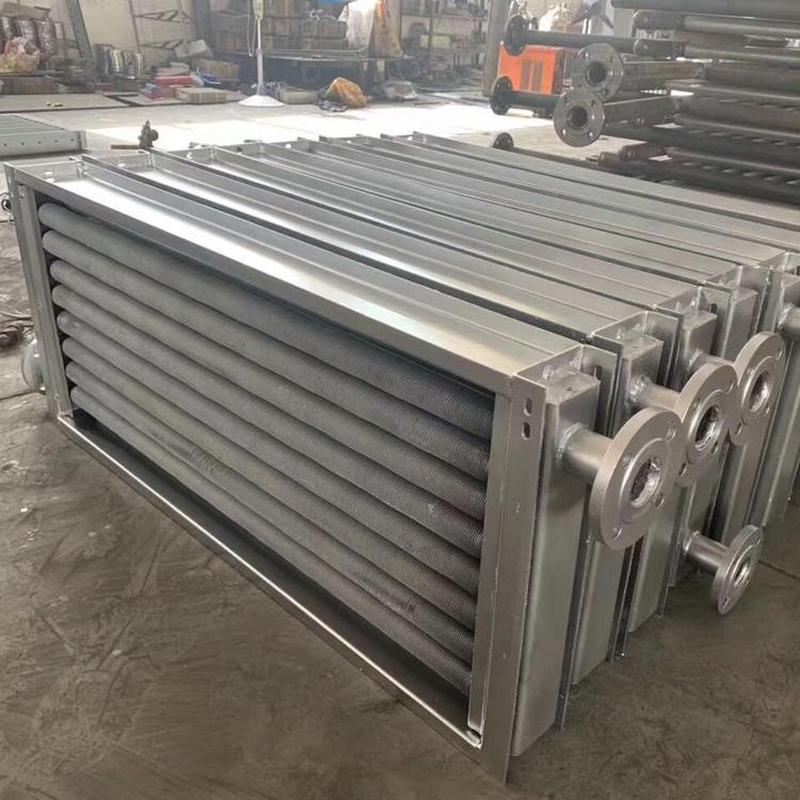 热销翅片管锅炉蒸汽高温换热器 nd钢高频焊螺旋翅片散热器加工厂