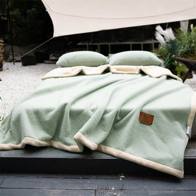单人华夫绒毛毯办公室午睡毯夏季批发薄被子午休空调盖腿小毯子