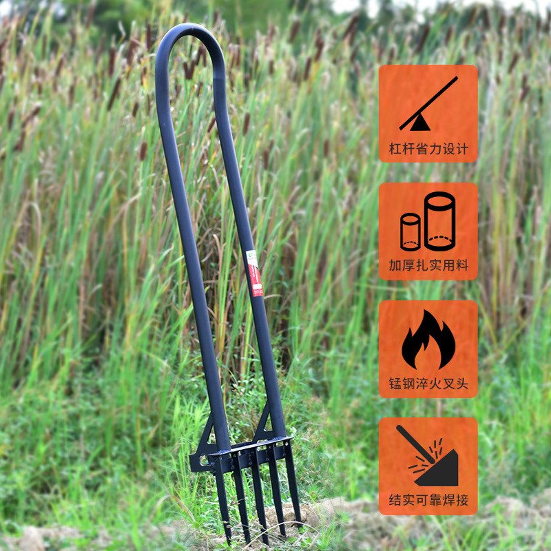 耙子工具重型翻土工具深翻器开荒农用人工翻地松土挖土翻地叉锄头