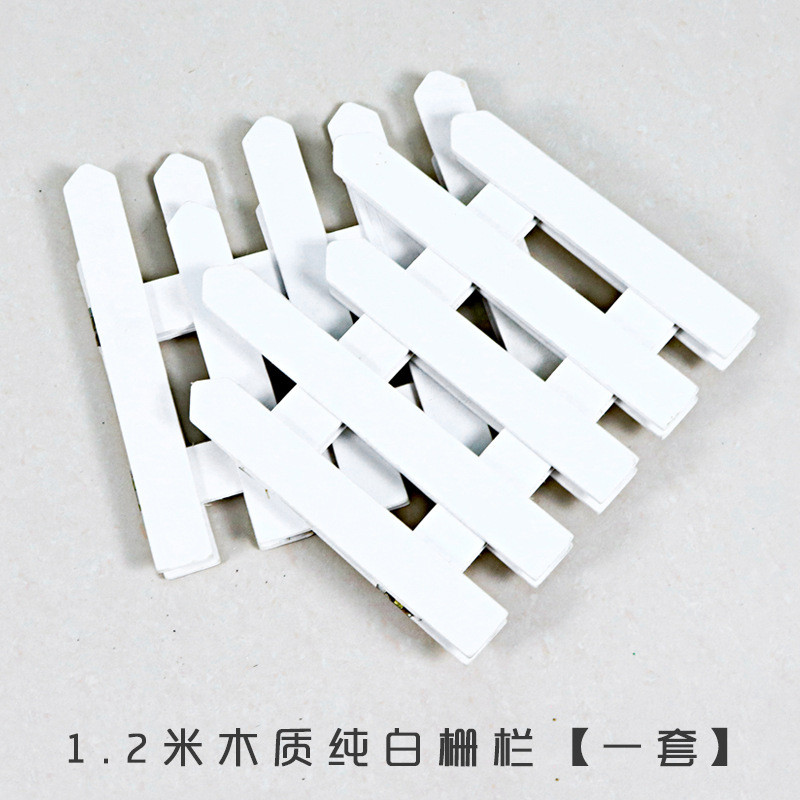 圣诞树装饰木质围栏1.2/1.6米白色实木栅栏圣诞雪弗板围栏
