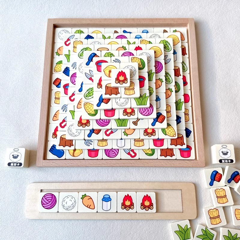 木制羊了个羊桌面游戏玩具儿童卡牌桌游多人棋牌休闲聚会益智卡片