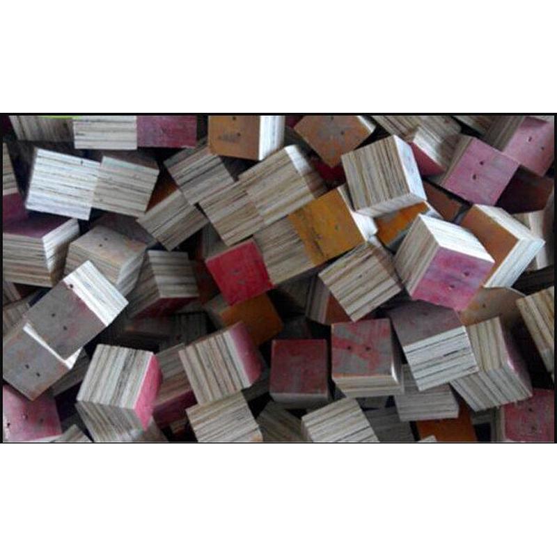 广东栈木墩夹板脚墩出口免熏蒸木粒胶合板板脚墩托盘木方块木垫脚
