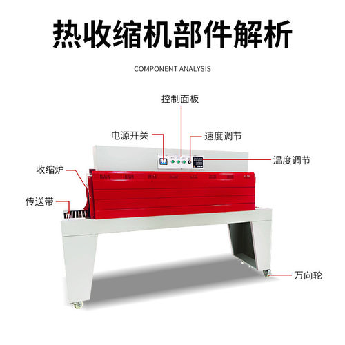 商用纸盒小型热缩膜塑封机包装机外包装收缩机全自动工厂喷气快递