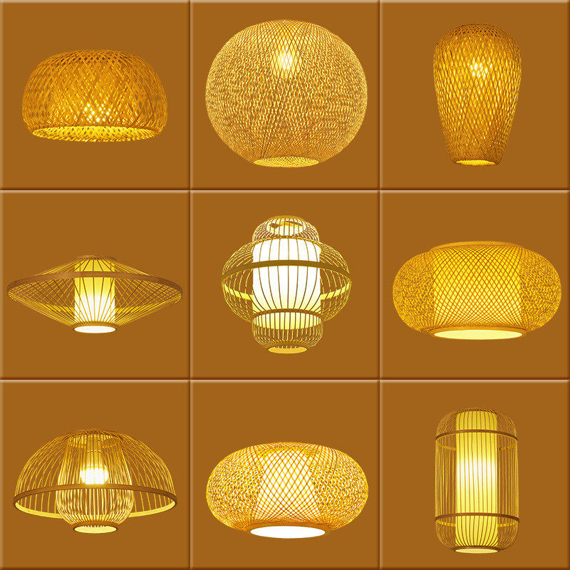 中式吊灯民宿餐厅农庄竹艺灯笼饭店竹编创意日式非标工程灯笼灯具,家装灯饰光源,餐厅吊灯,淘宝优惠券,粉丝福利购,淘宝优惠卷