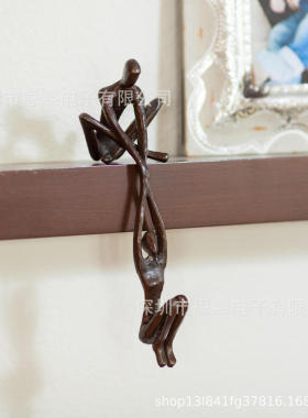 金属舞蹈拉手青铜雕塑树脂摆件家居装饰舞蹈现代新款架装饰