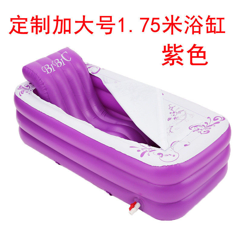 jih3充气泡澡浴缸大人全身可折叠洗澡桶老人沐浴池塑料卧床家庭用