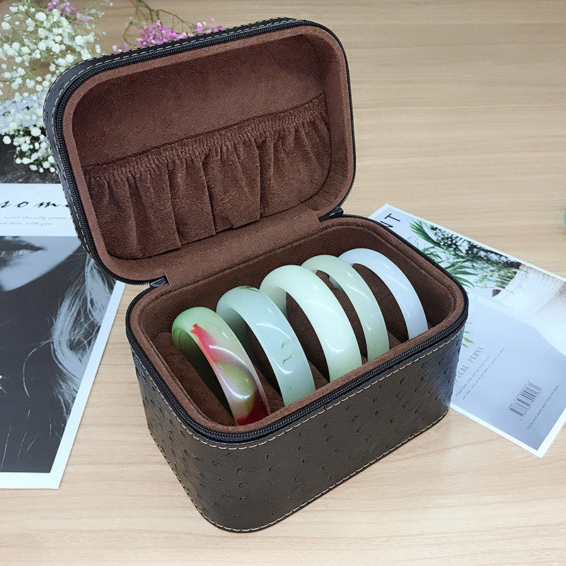 大容量手镯盒子高档绒布珠宝首饰盒手镯收纳箱玉坠欧式手镯盒