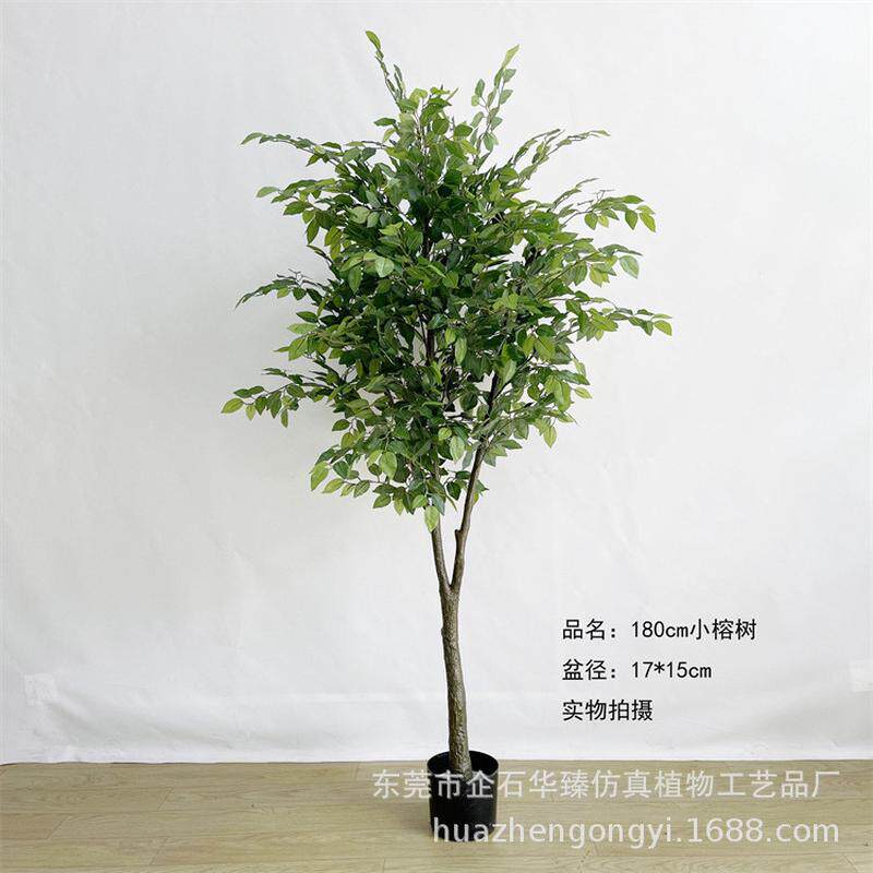 仿真绿植榕树幸福树绿植客厅室内盆栽人造假树装饰假绿植批发