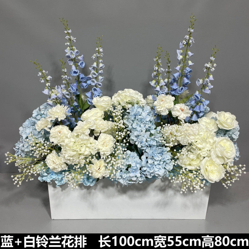 婚庆区婚礼花排仿真绢花路引花舞台过道装饰地排花迎宾花艺花卉