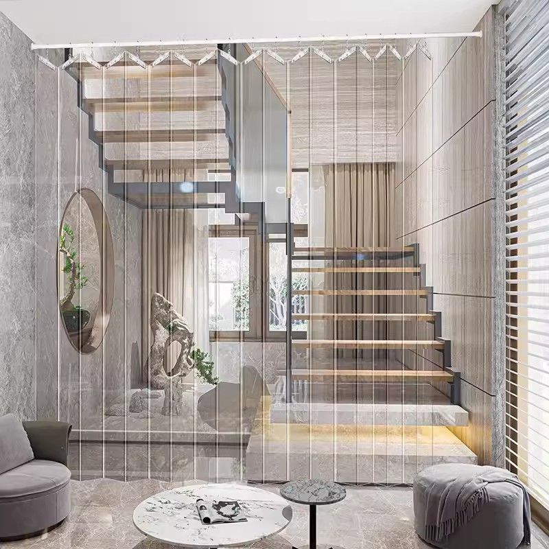 空调门帘保暖防冷气店铺走透明软冬季风塑料隔断挡风商用折叠厂家