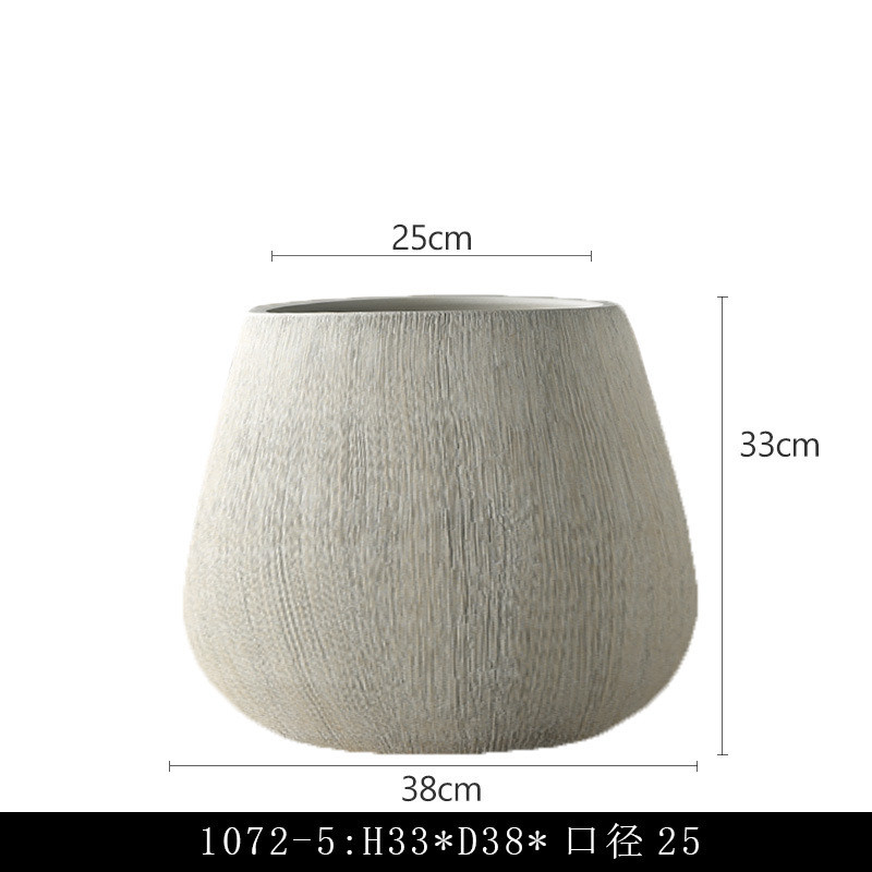 l!素烧陶罐大花瓶摆件陶瓷插花装饰品简约绿植客厅落地花器花盆花