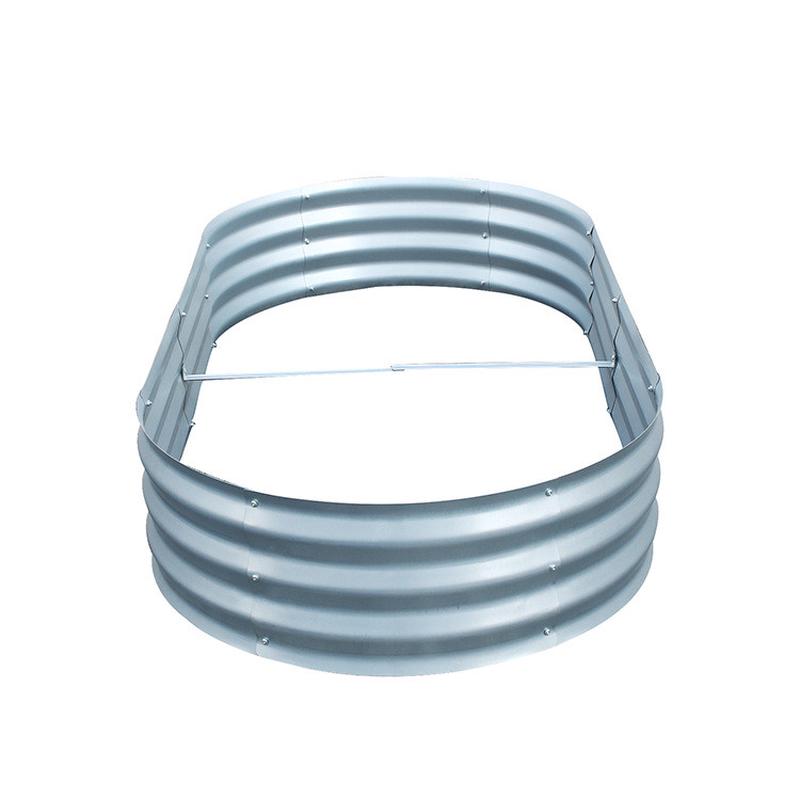 多功能户外种植箱椭圆形花园床种植蔬菜家庭园艺镀锌板花盆