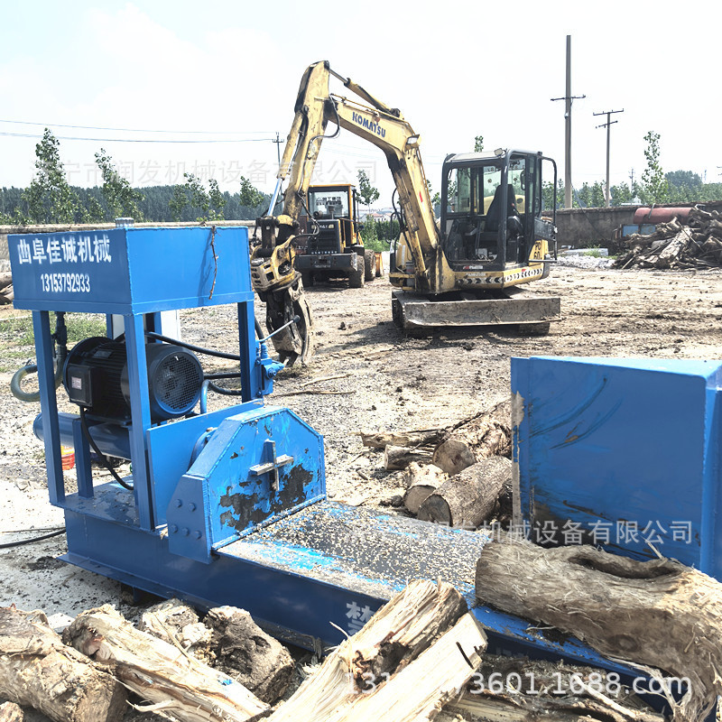 热销木墩电动劈柴机卧式液压式木机户外多瓣劈劈开机