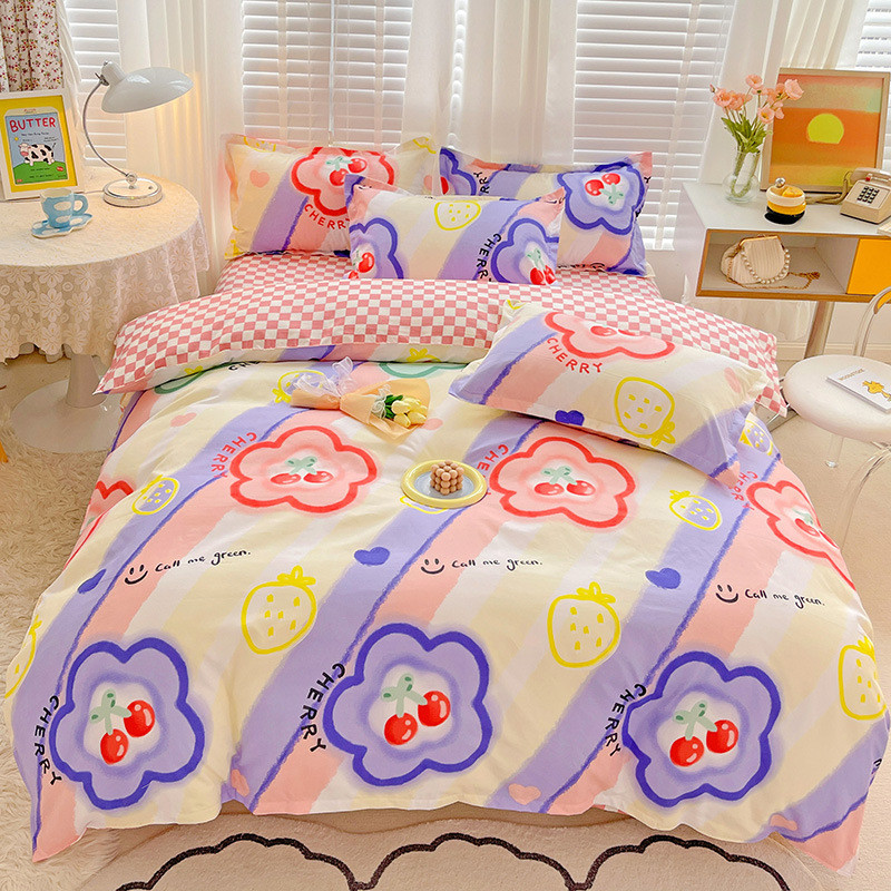 磨毛四件套学生宿舍秋冬加厚户开业活动回礼送客被套促销礼品批发