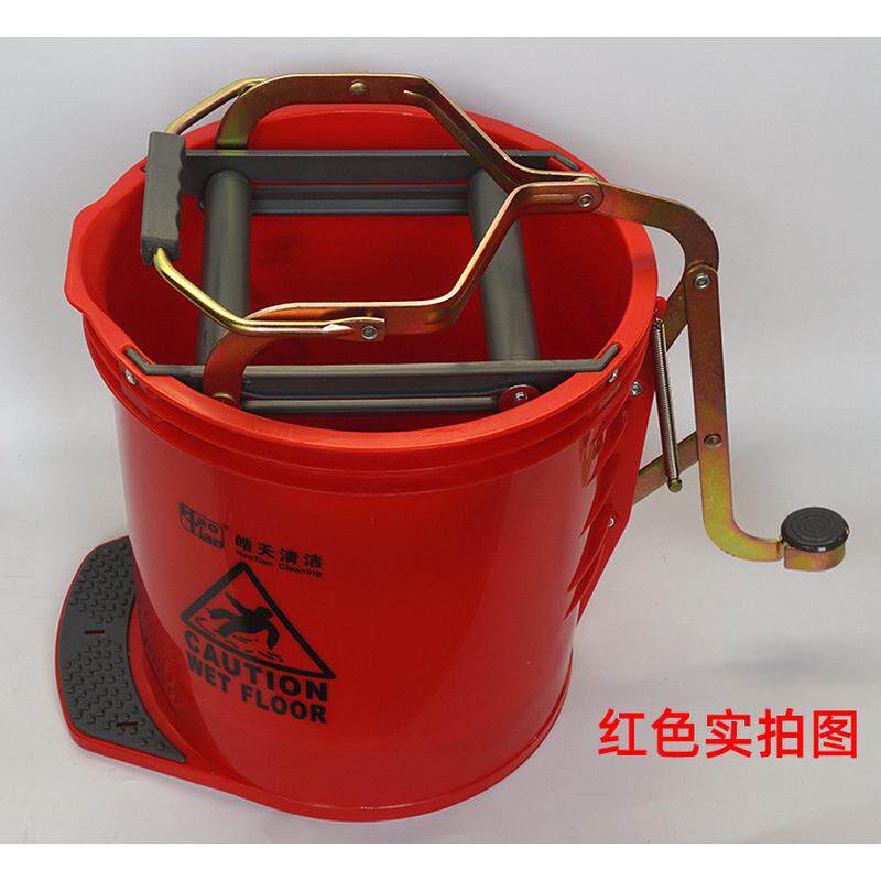 外贸免手洗拖把桶家用榨挤水桶清洁可移动拖地桶单桶脚踩水车25升