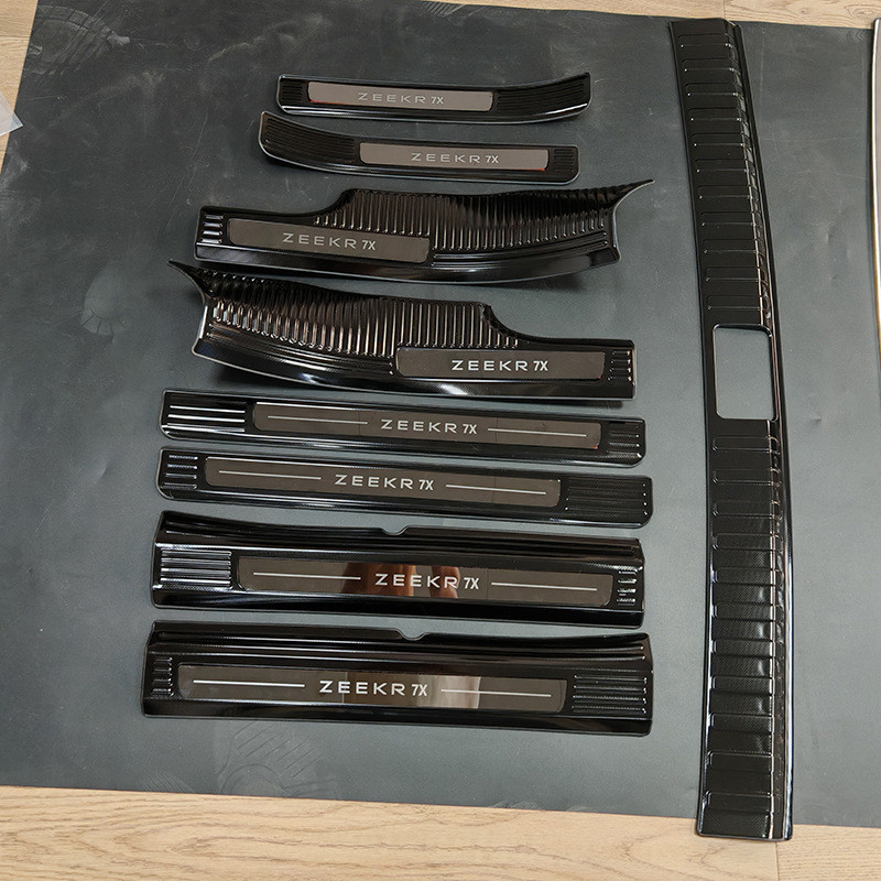 热销用于极氪7x门槛条不锈钢护板踏板后备箱迎宾汽车内饰改装装饰