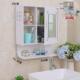 卫生间镜子浴室贴墙免打孔带厕所洗手间化妆镜小户型置物架挂墙式
