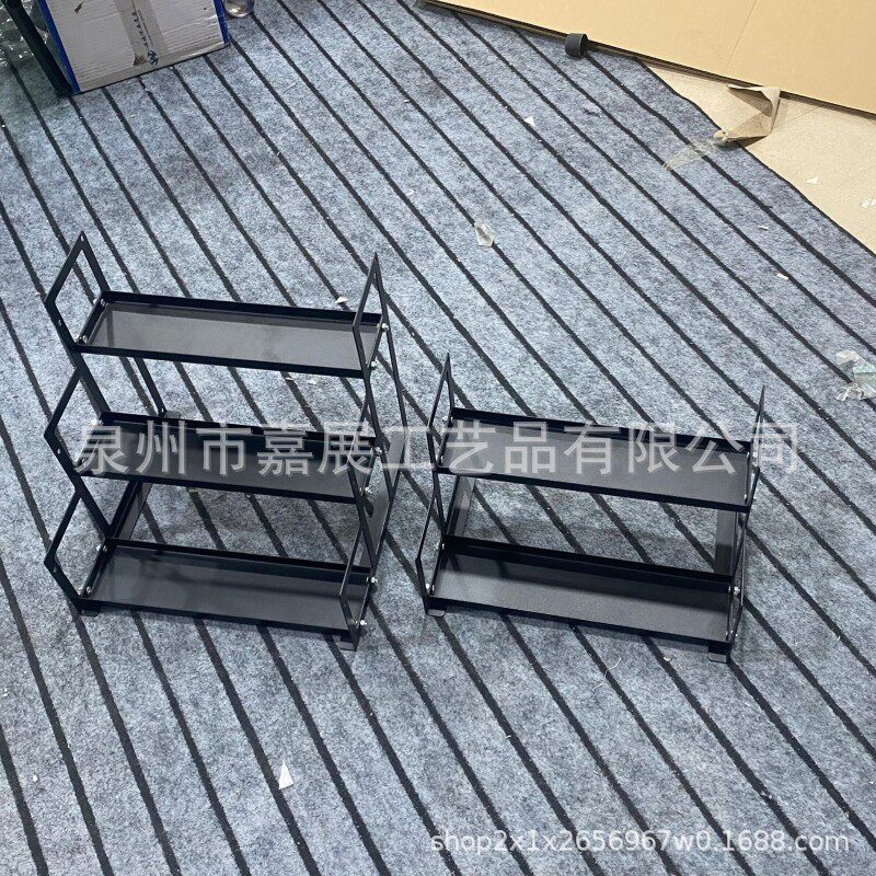 铁艺瓶子收纳架多层木板金属层架客厅咖啡糖浆管理器瓶置物架