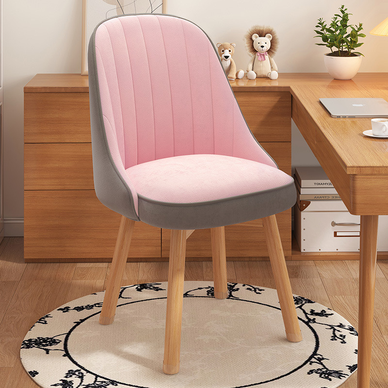 电脑椅家用靠背椅舒适实木卧室梳妆凳宿舍写字书桌学习大学生椅子