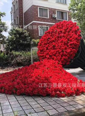 巨型捧花网红景观打卡景区户外拍照道具美陈摆件节日活动仿真装饰