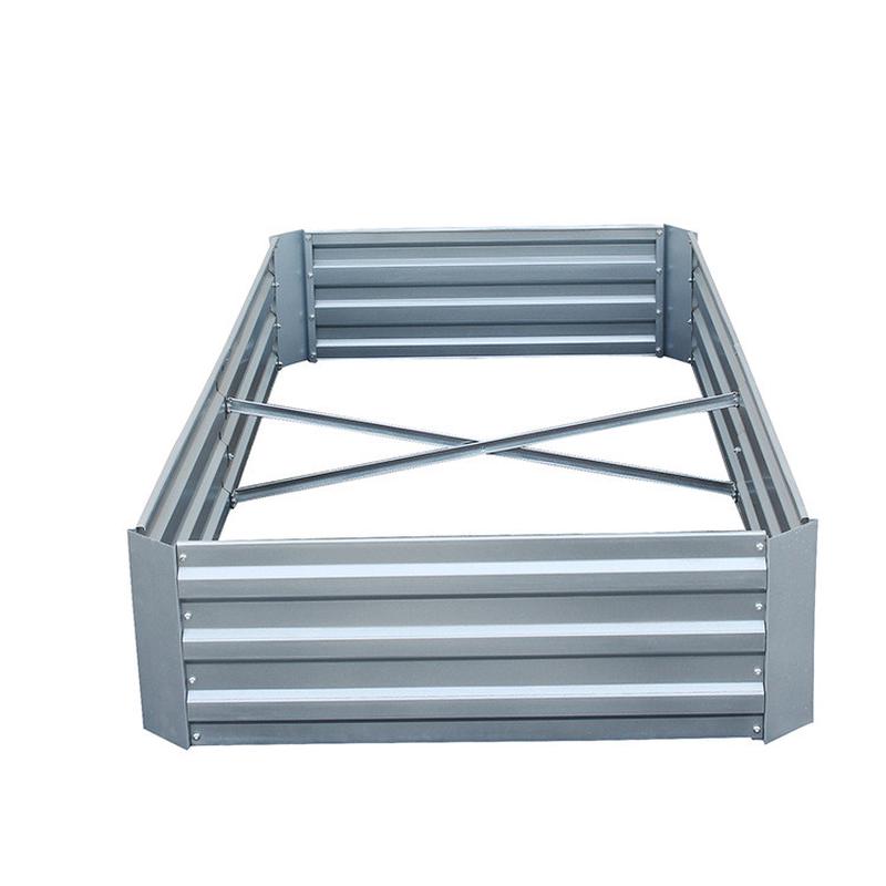 长方形镀锌钢板花盆户外可拆卸花园种植箱植物花卉蔬菜种植床