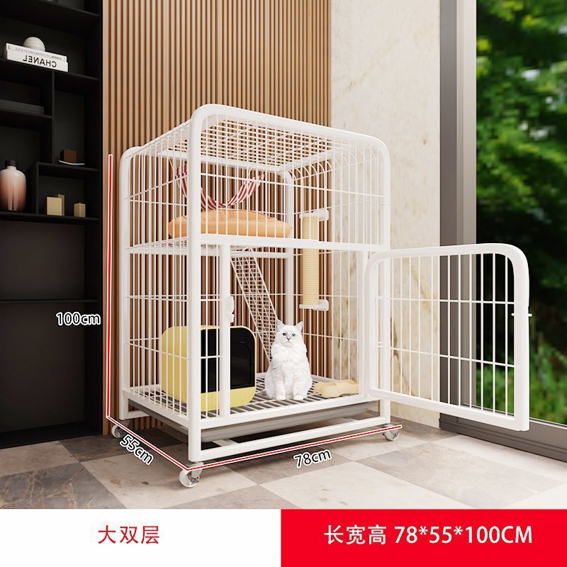猫笼家用室内超大自由空间猫咪窝一体猫舍房子两层三层猫别墅