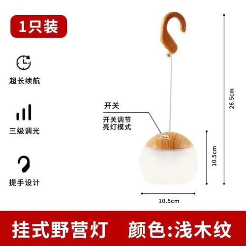 新品led充电氛围灯户外帐篷灯续航露营灯充电照明灯夜灯应急