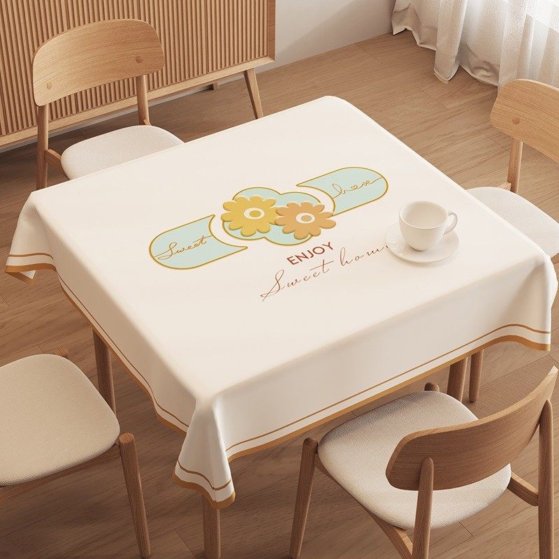 方形新中式桌布防水防油免洗防烫轻奢家用pvc茶几餐桌垫桌垫台布,居家布艺,桌布,淘宝优惠券,粉丝福利购,淘宝优惠卷