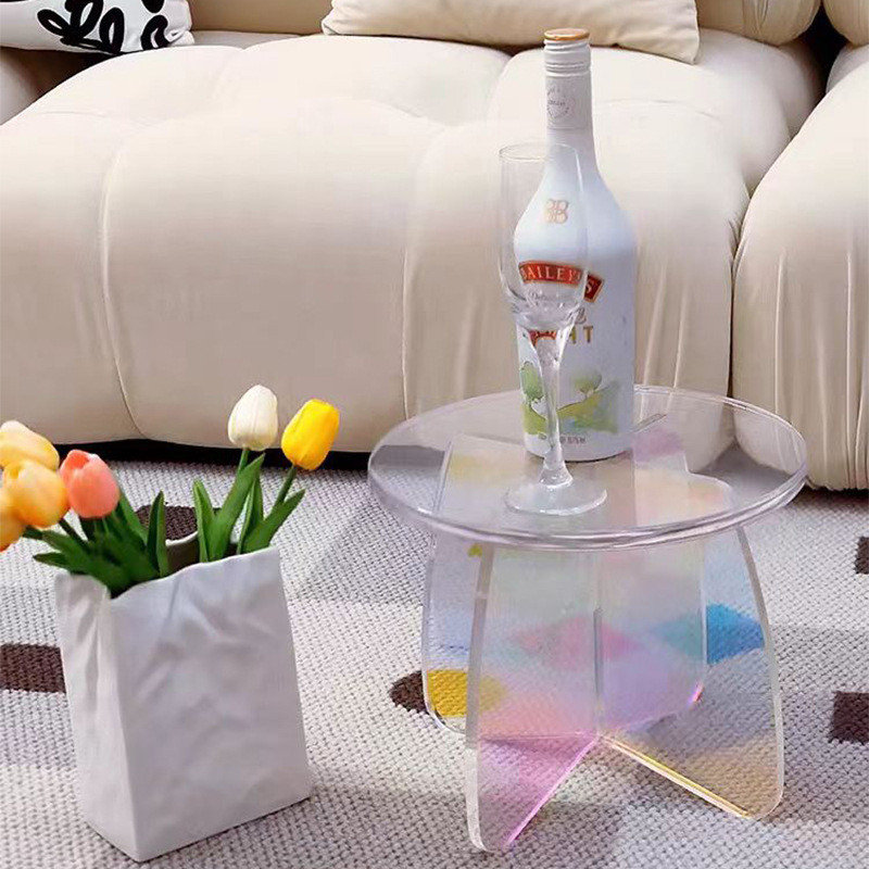 ins风北欧简易换鞋凳透明亚克力抖音网红创意多功能家用矮凳